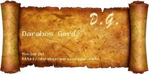 Darabos Gerő névjegykártya